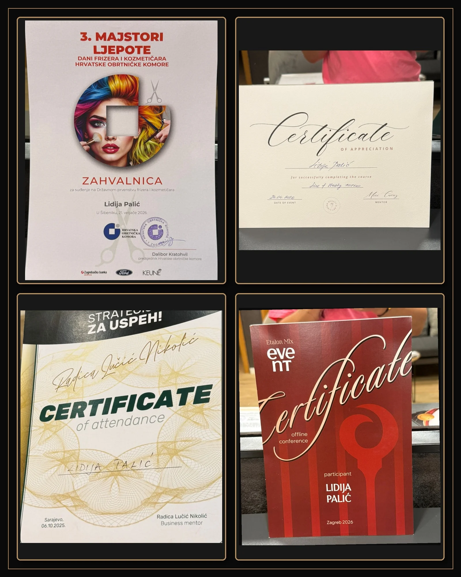 Studio Lydia – certifikati, priznanja i profesionalna postignuća